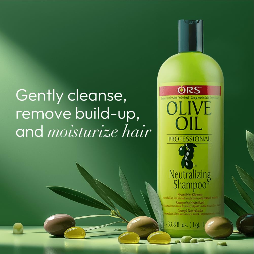 Rinçage du Shampoing ORS, cheveux qui gagnent en brillance naturelle