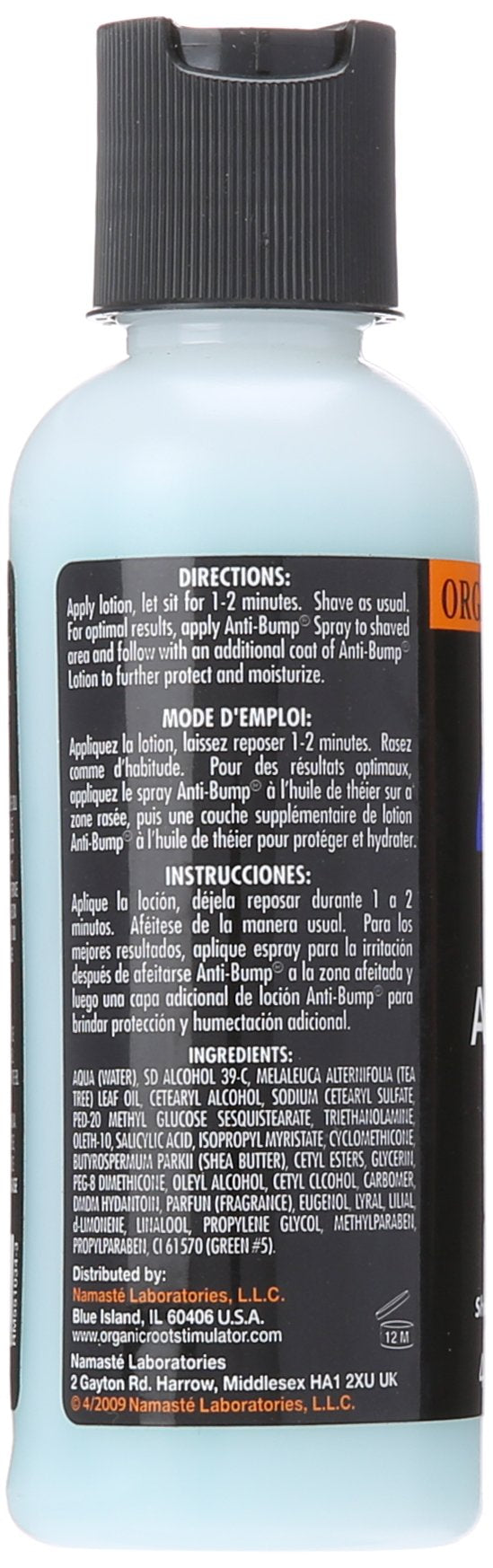 ORS Lotion arbre à thé, application sur le visage après rasage, apaise la peau.