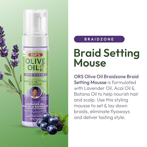 ORS Mousse: texture légère assurant un coiffage facile des tresses.