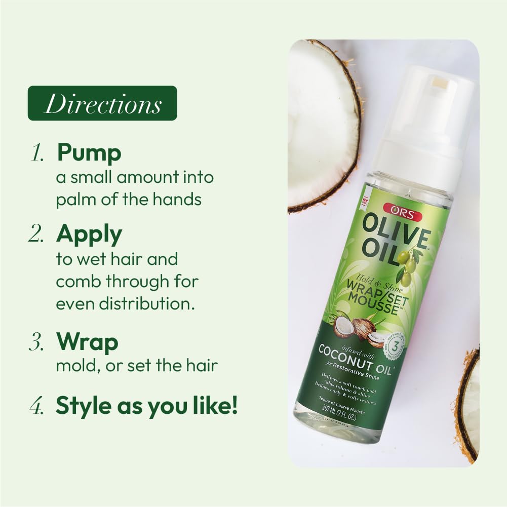 ORS Mousse Wrap Definition Brillante: définition des wraps avec brillance.