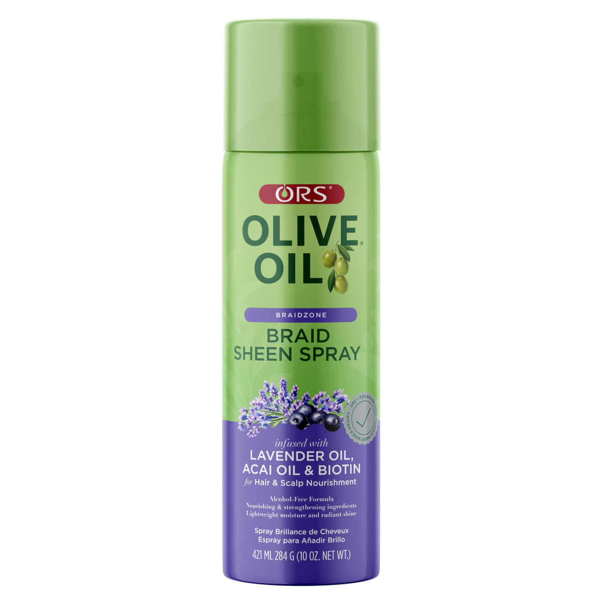 ORS Olive Oil Braidzone flacon-spray, hydratation légère pour tresses protectrices