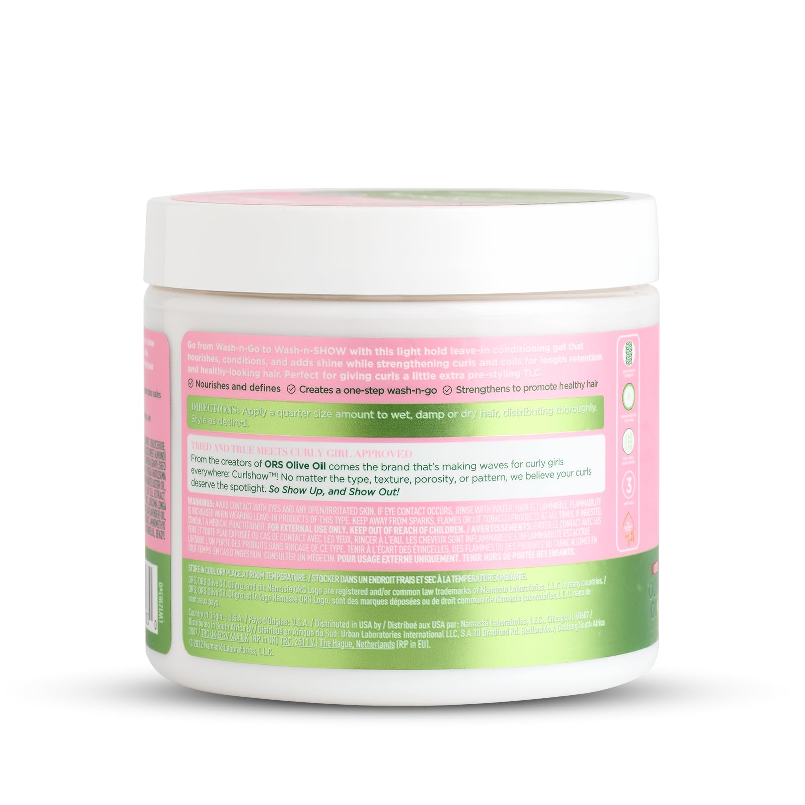 ORS CurlShow: texture gel légère offrant une définition sans lourdeur.
