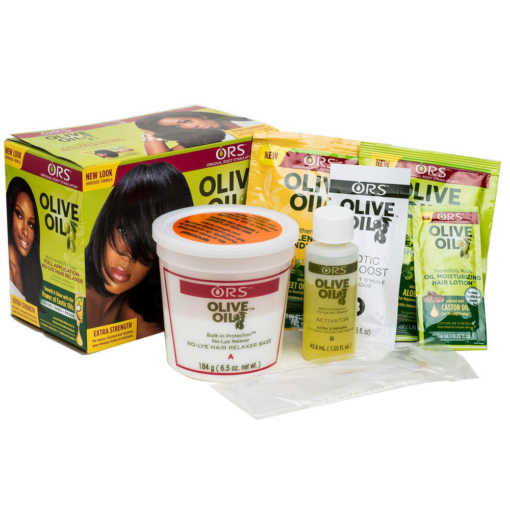 ORS Olive Oil-treated hair after relaxer looks soft and glossy