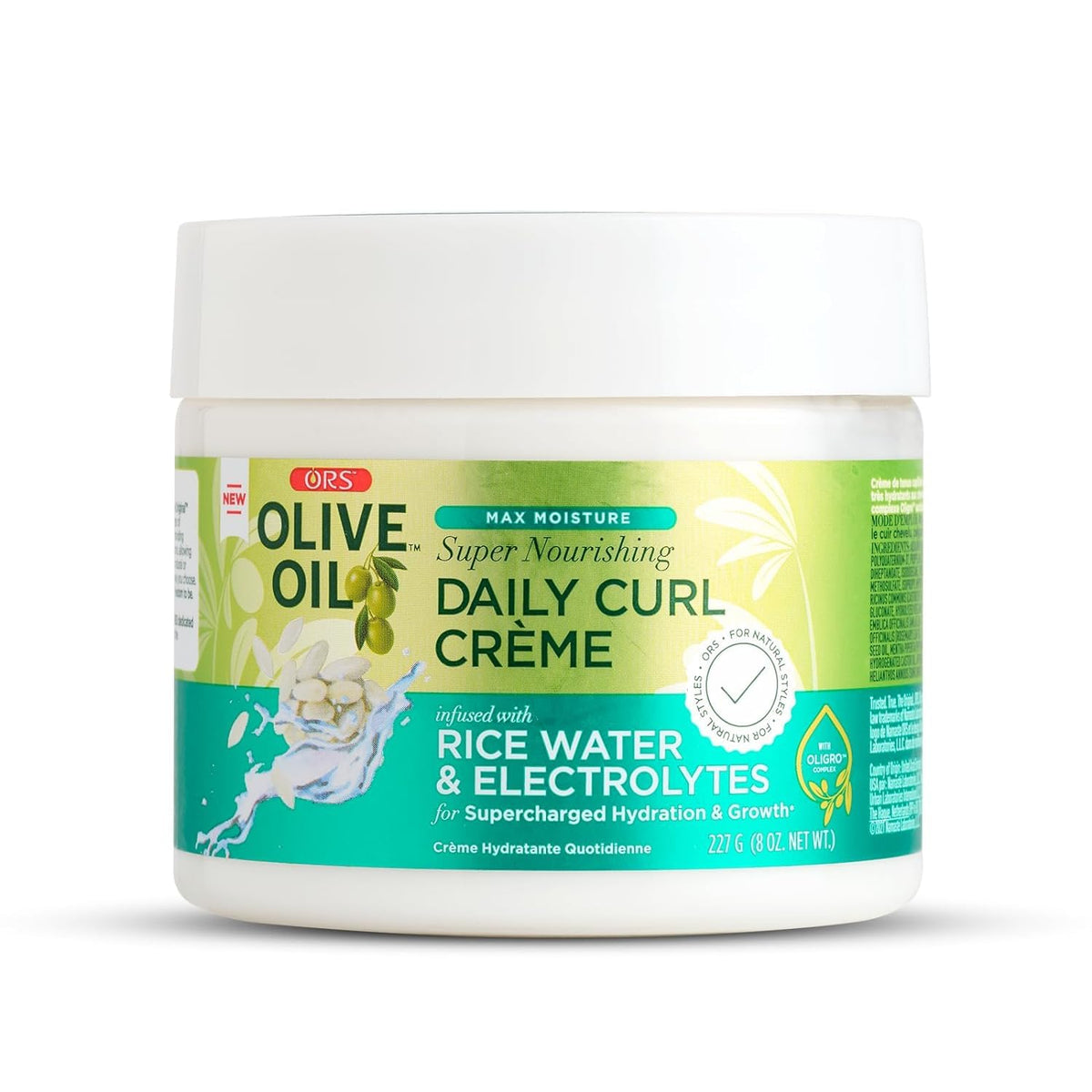 ORS Olive Oil Max Moisture crème nourrissante en pot pour hydrater les boucles.