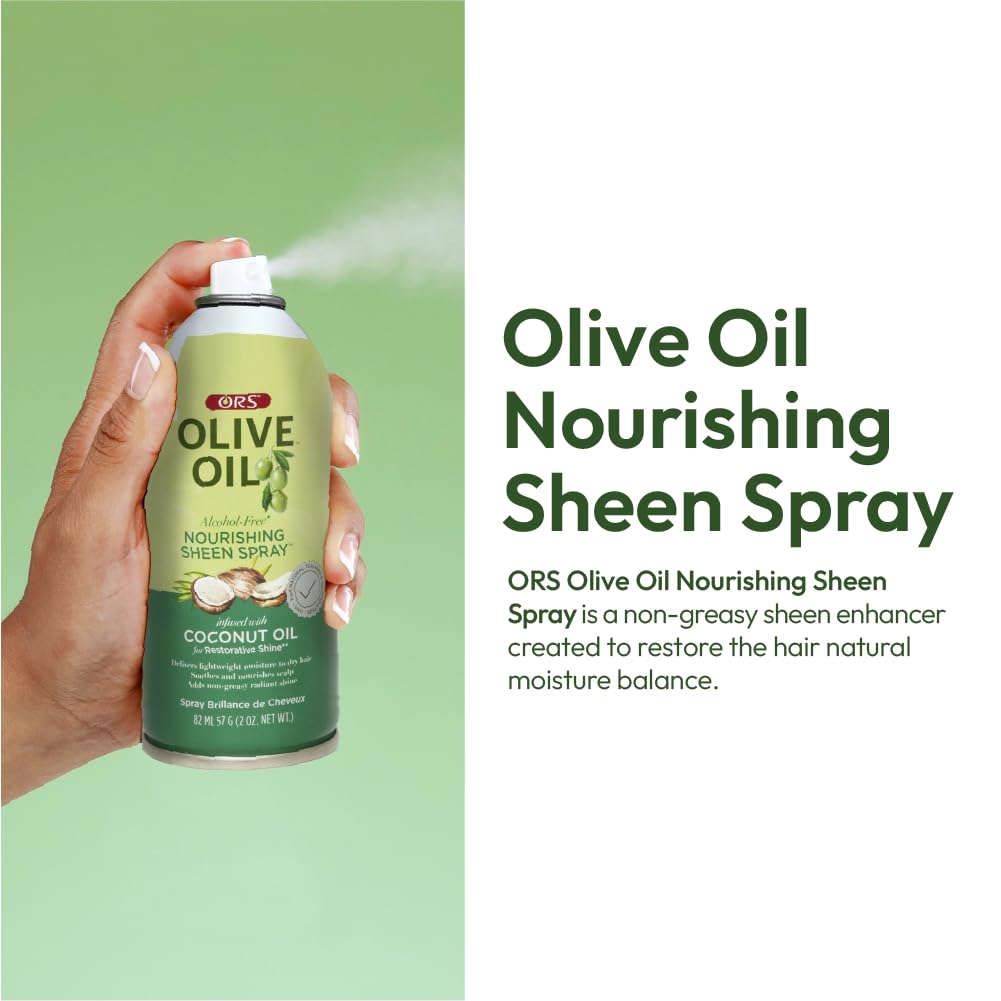 ORS Olive Oil Nourishing Sheen Spray on braids adds healthy sheen