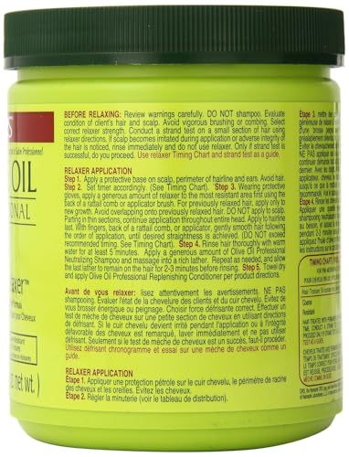 ORS Olive Oil Relaxer packaging highlights salon-grade formula for soft hair