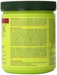 ORS Olive Oil Relaxer packaging highlights salon-grade formula for soft hair