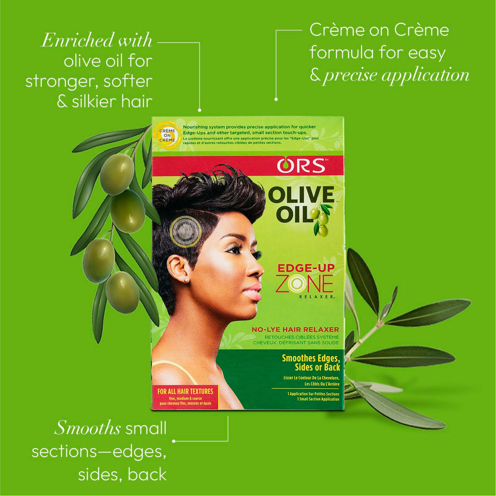 ORS Olive Oil Zone Relaxer Kit creme-relaxer image showing creamy formula.