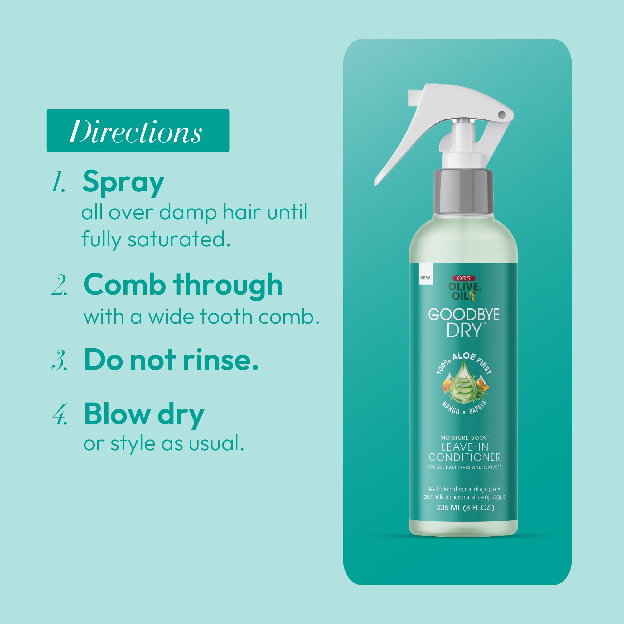 ORS préparation lavage et coiffage pour torsades et styles protecteurs.