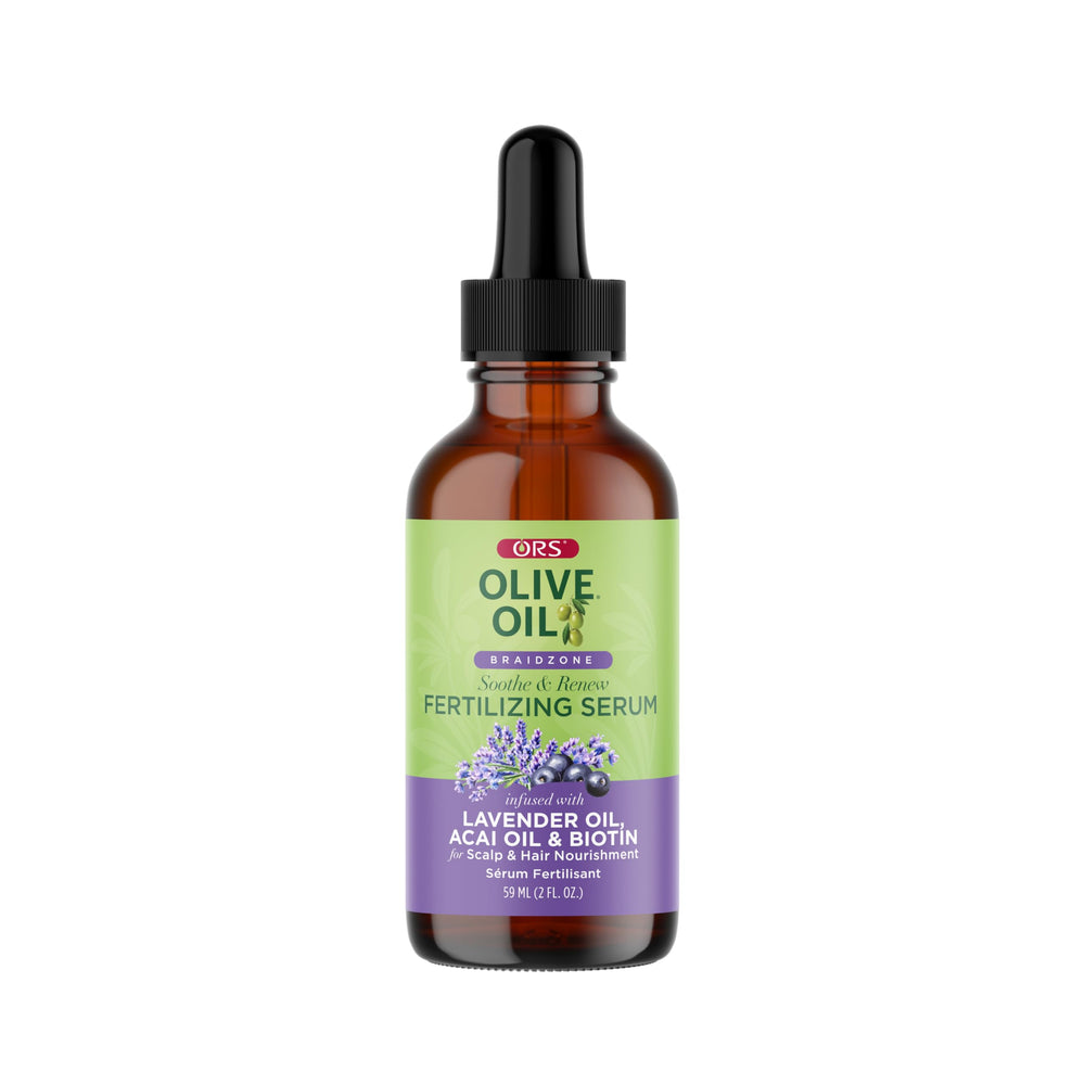 ORS Serum Braidzone : flacon visible, hydratation du cuir chevelu.