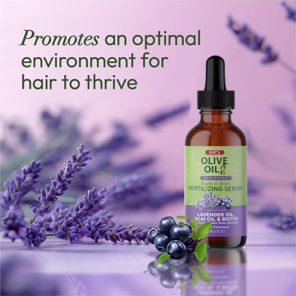ORS Serum Braidzone : sans résidu, idéal pour les coiffures protectrices.