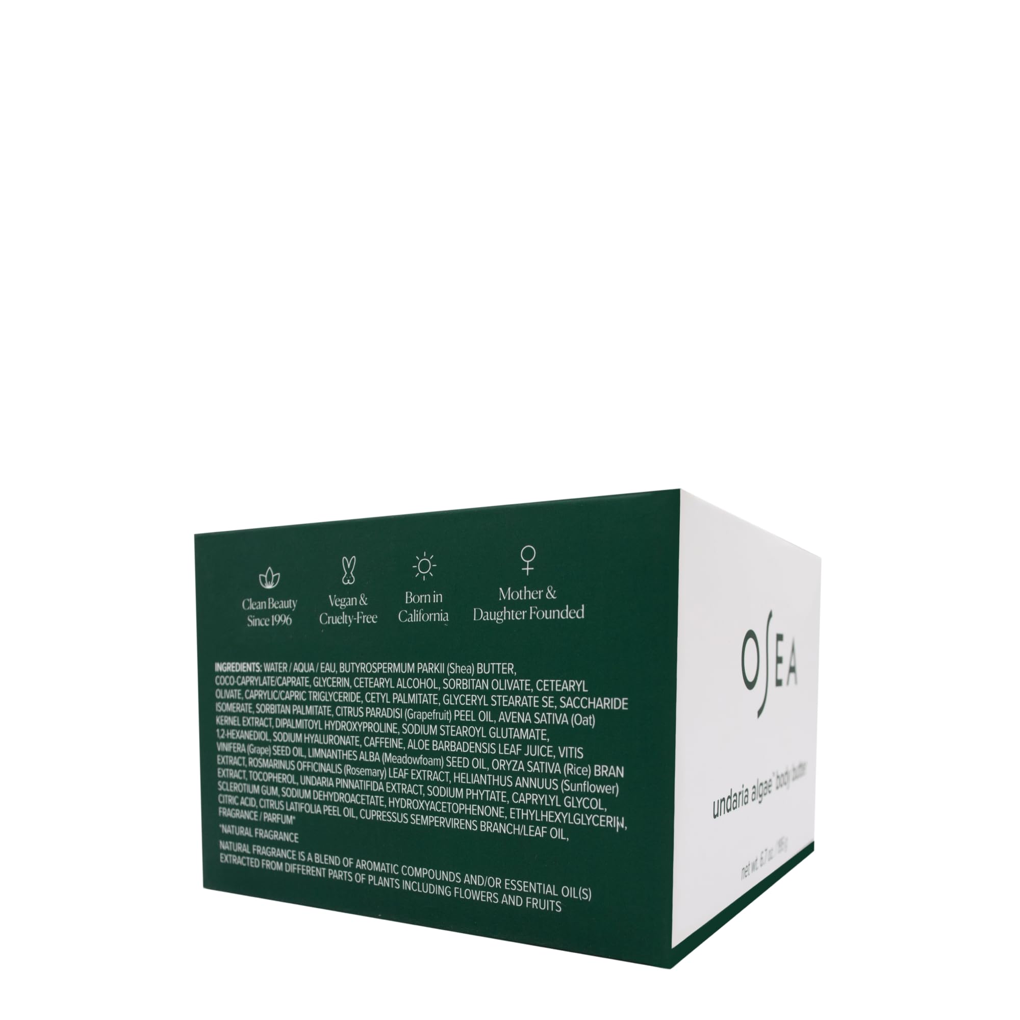 Formulation vegan sans cruauté et sans gluten du beurre Algues Undaria.