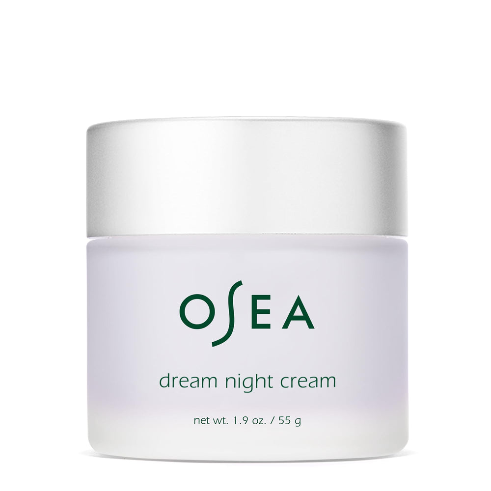 OSEA Crème Nuit Rêve : bouteille lavande pour détente nocturne du visage