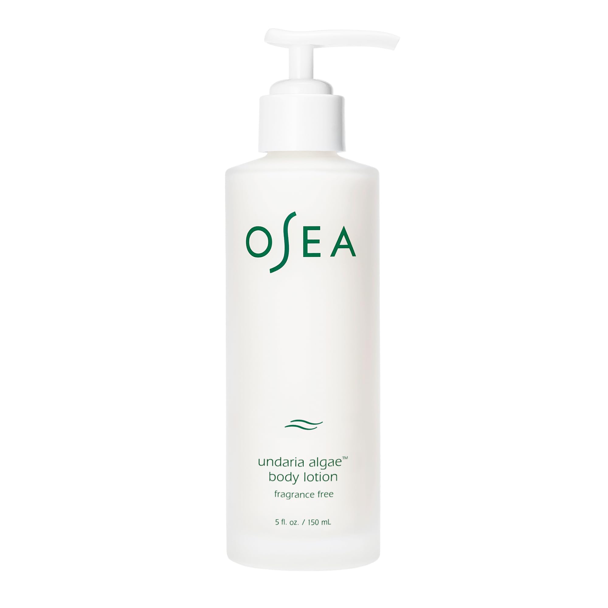 Lotion corporelle OSEA Undaria sans parfum, bouteille élégante et hydratation nourrissante.