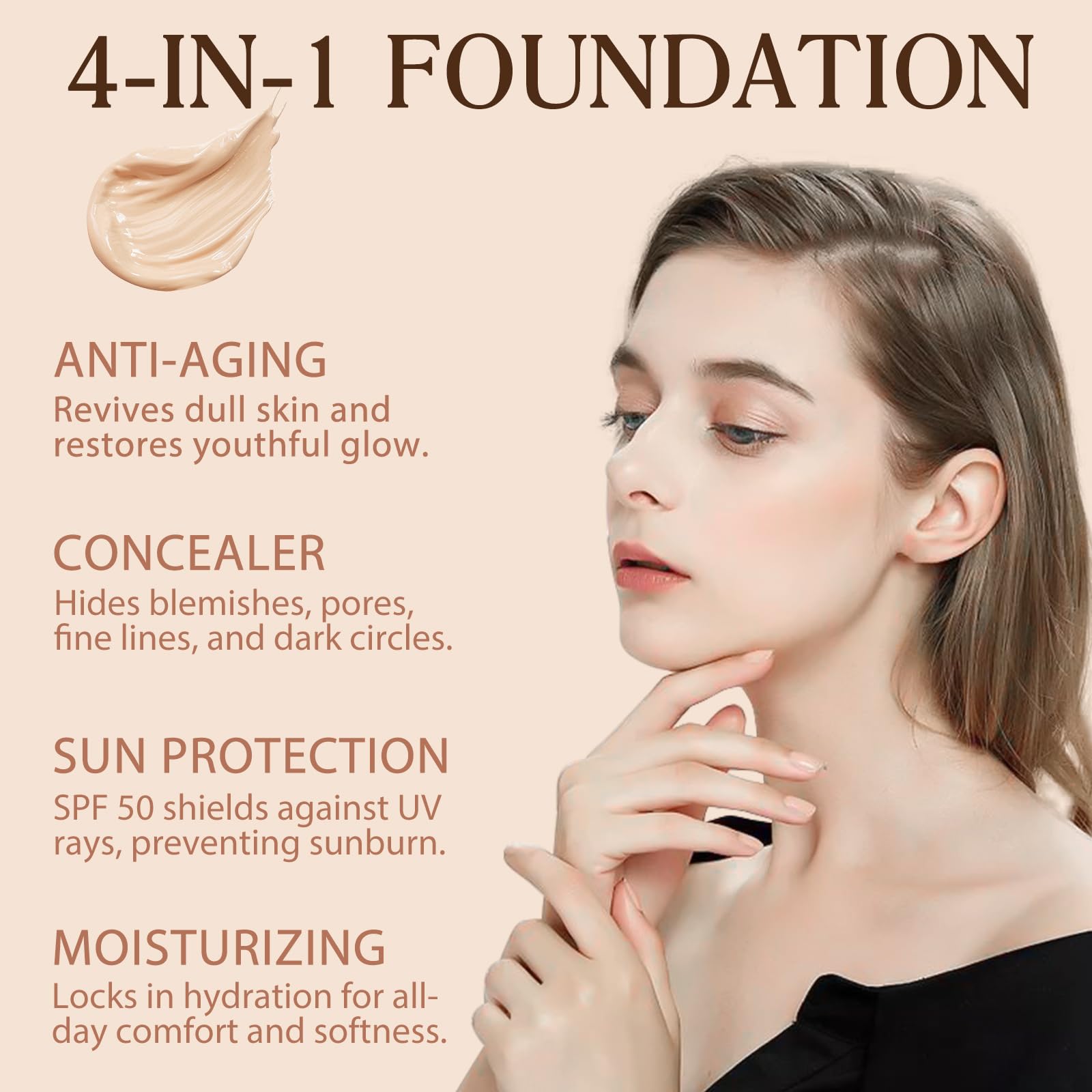 O.SECERT Foundation – couvrance légère à moyenne et naturelle.