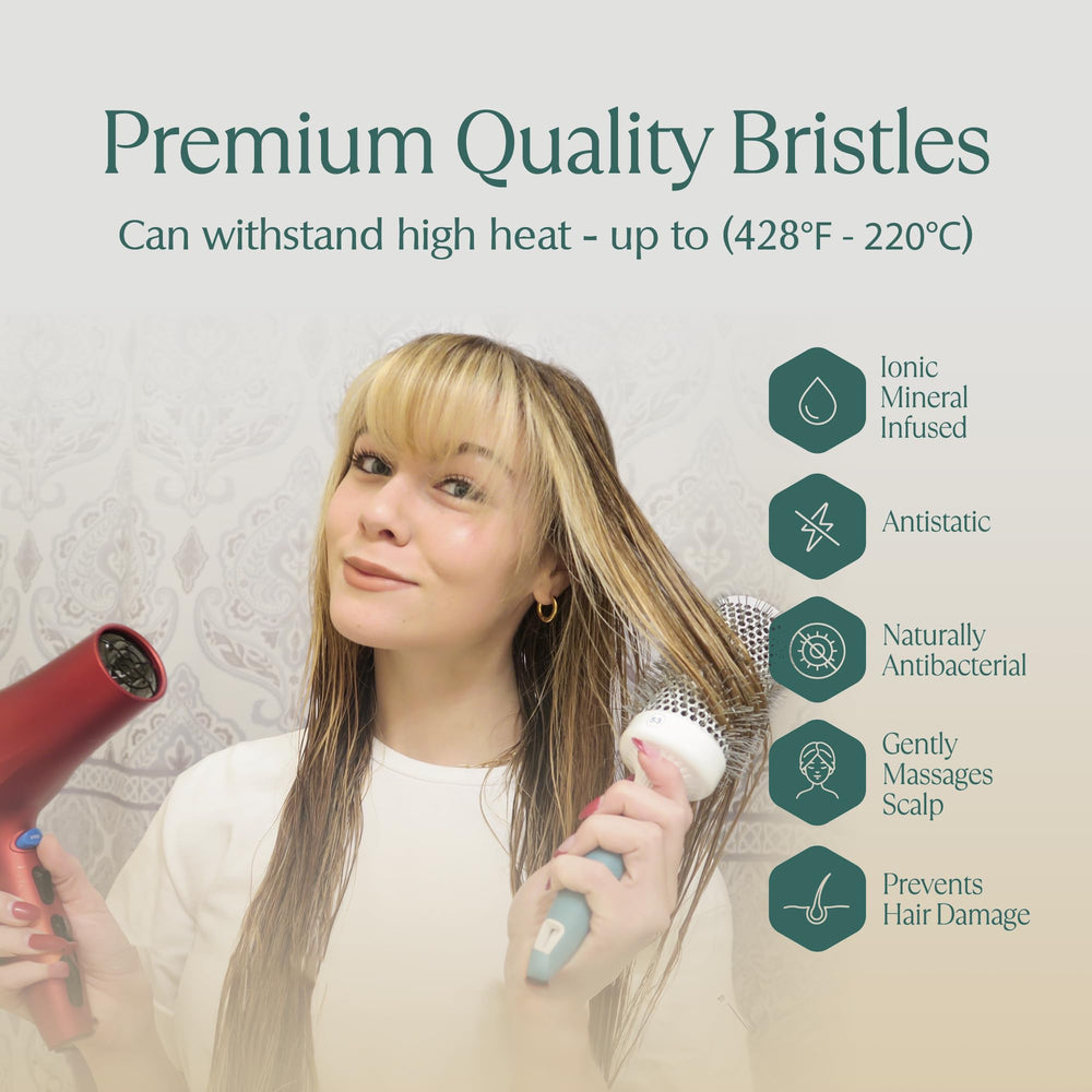 Osensia brosse ronde brins ioniques cheveux brillants et lisses