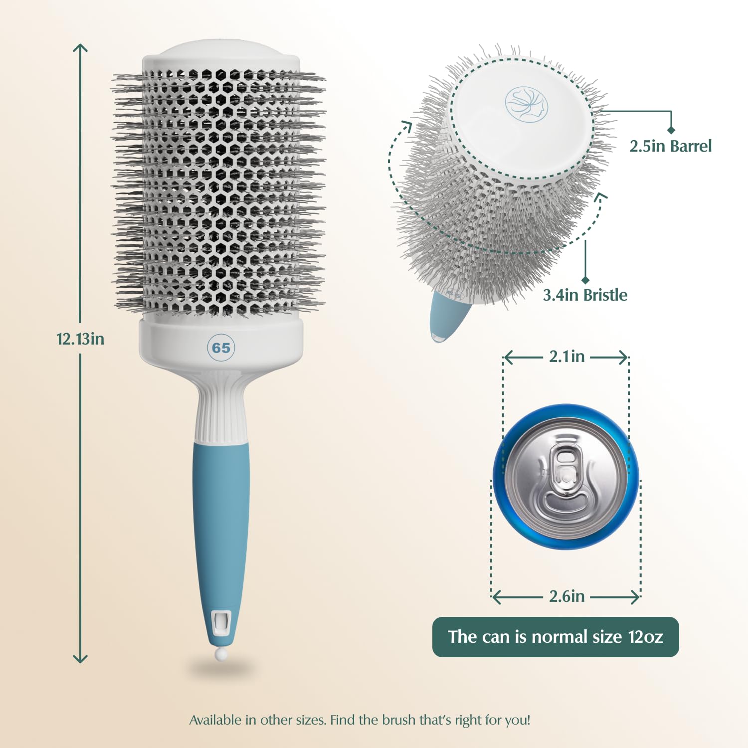 Osensia brosse ronde with poignee ergonomique prise comfortable