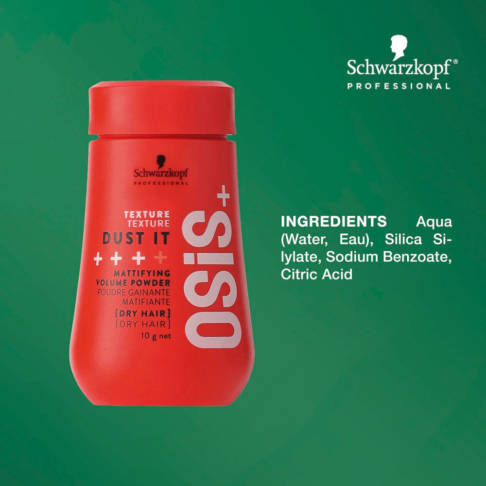 OSiS+ Dust It s'applique sur cheveux secs pour une texture légère et durable.