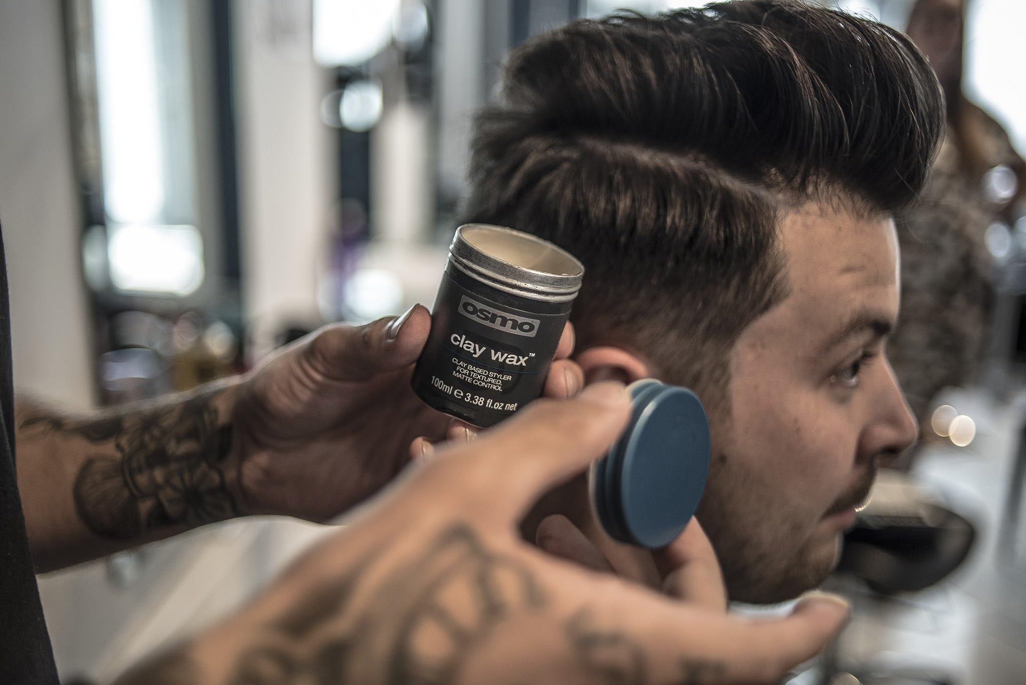 Osmo Clay Wax, hydratation-minerale, cheveux nourris et faciles à démêler.