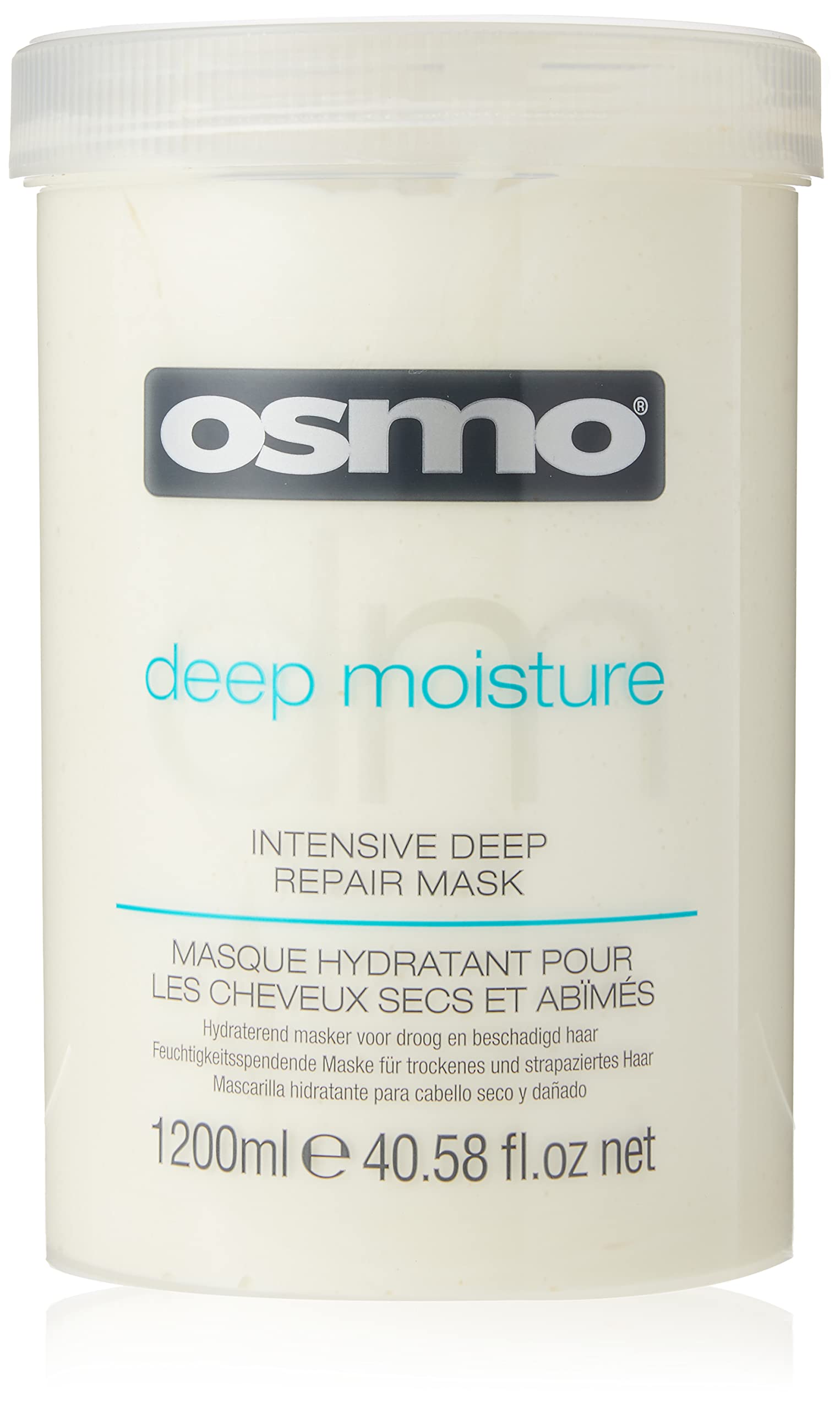 Masque Osmo répare en profondeur, pot 1200 ml, hydratation intense pour cheveux abîmés