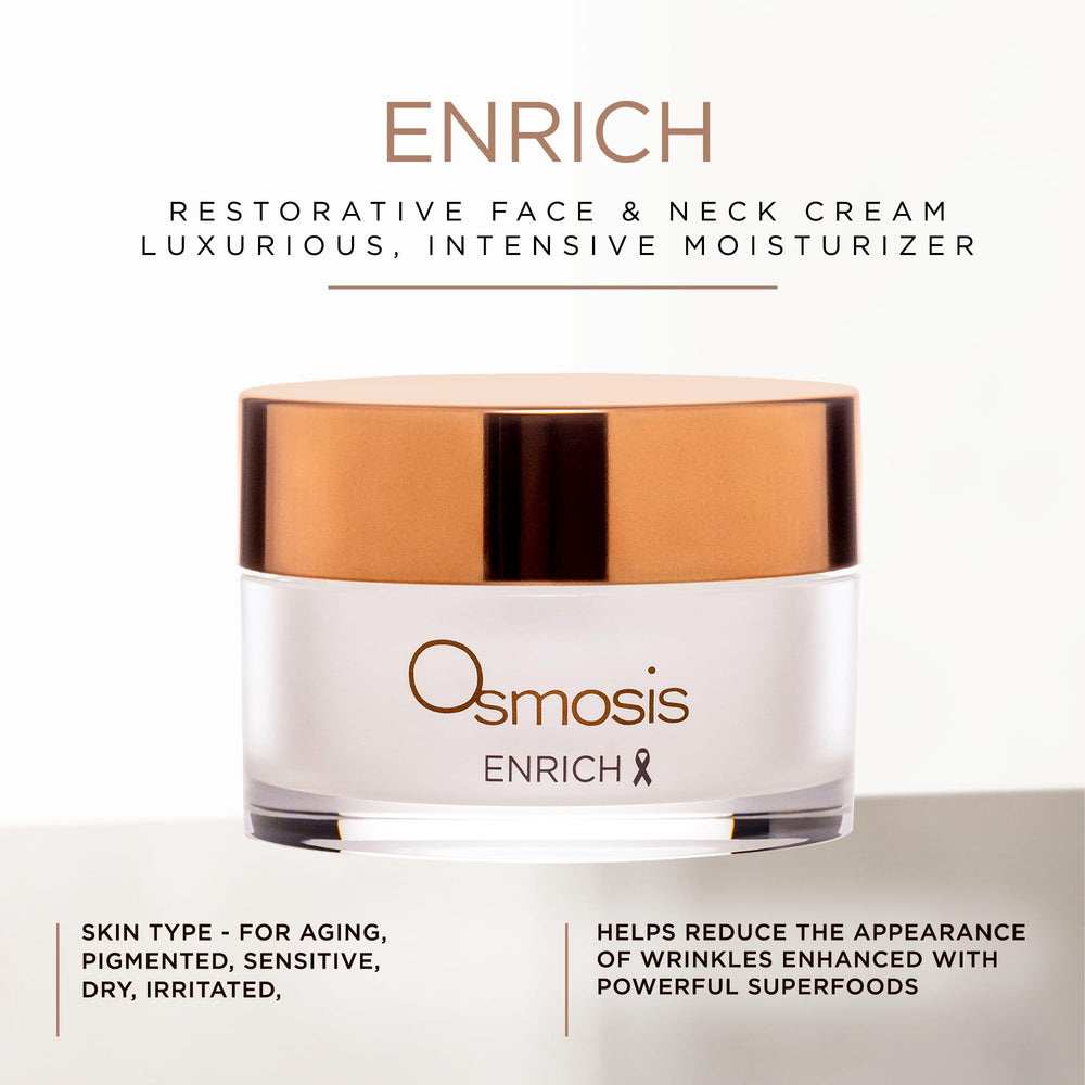 OSMOSIS ENRICH application douce sur le visage pour un soin nocturne