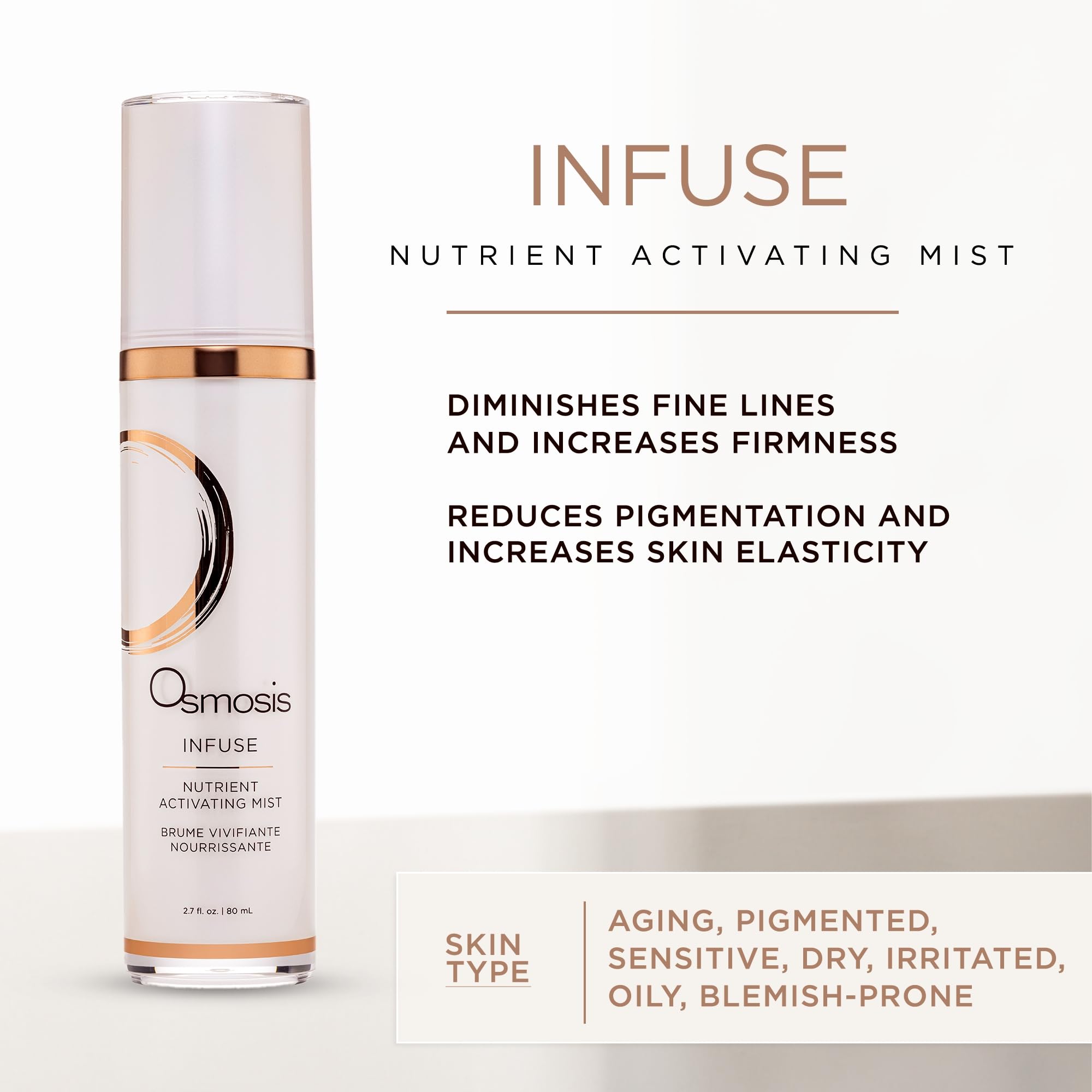 OSMOSIS Infuse - brume visage rapide pour rafraîchir et hydrater.