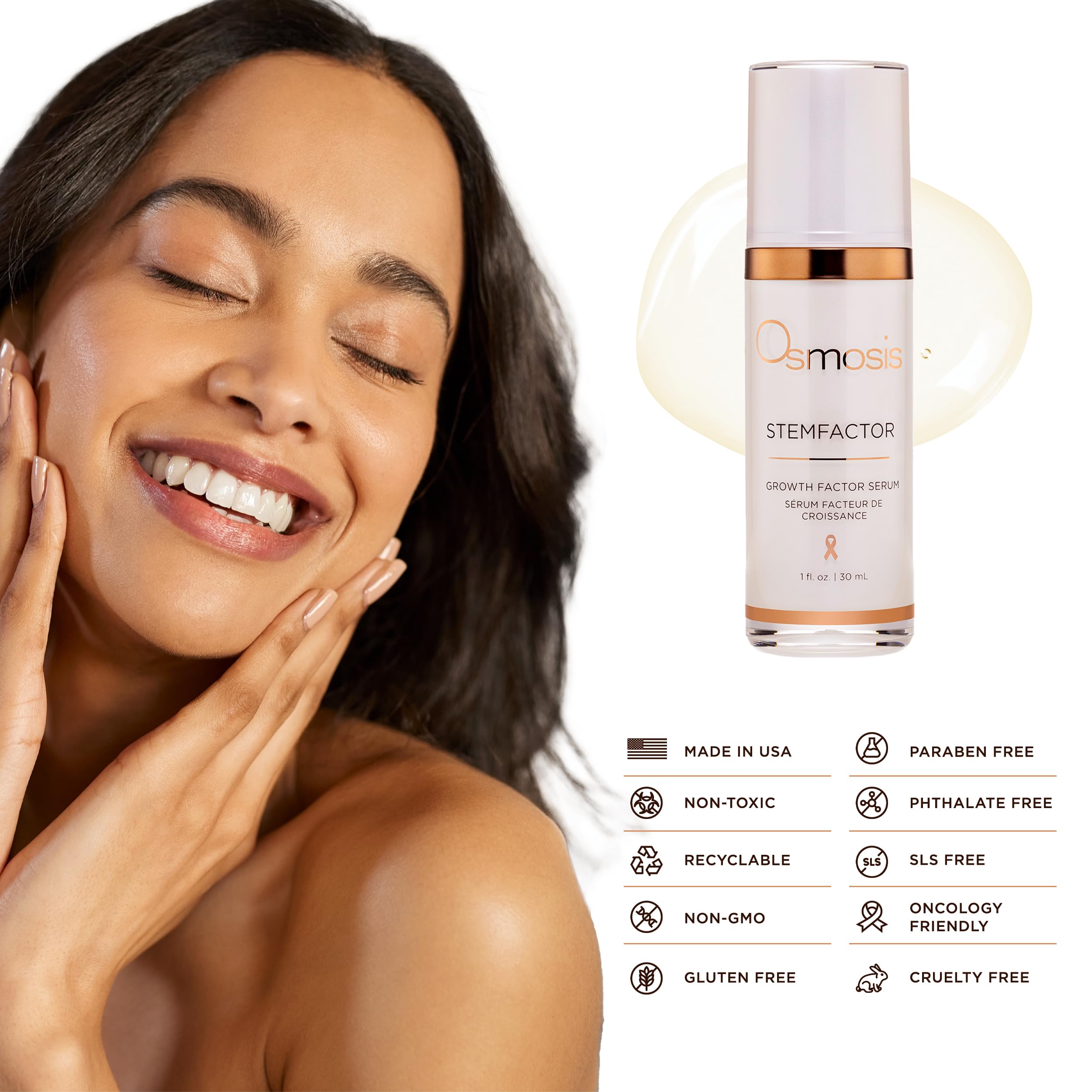 OSMOSIS StemFactor sérum visage application matin soir, routine simple et efficace.