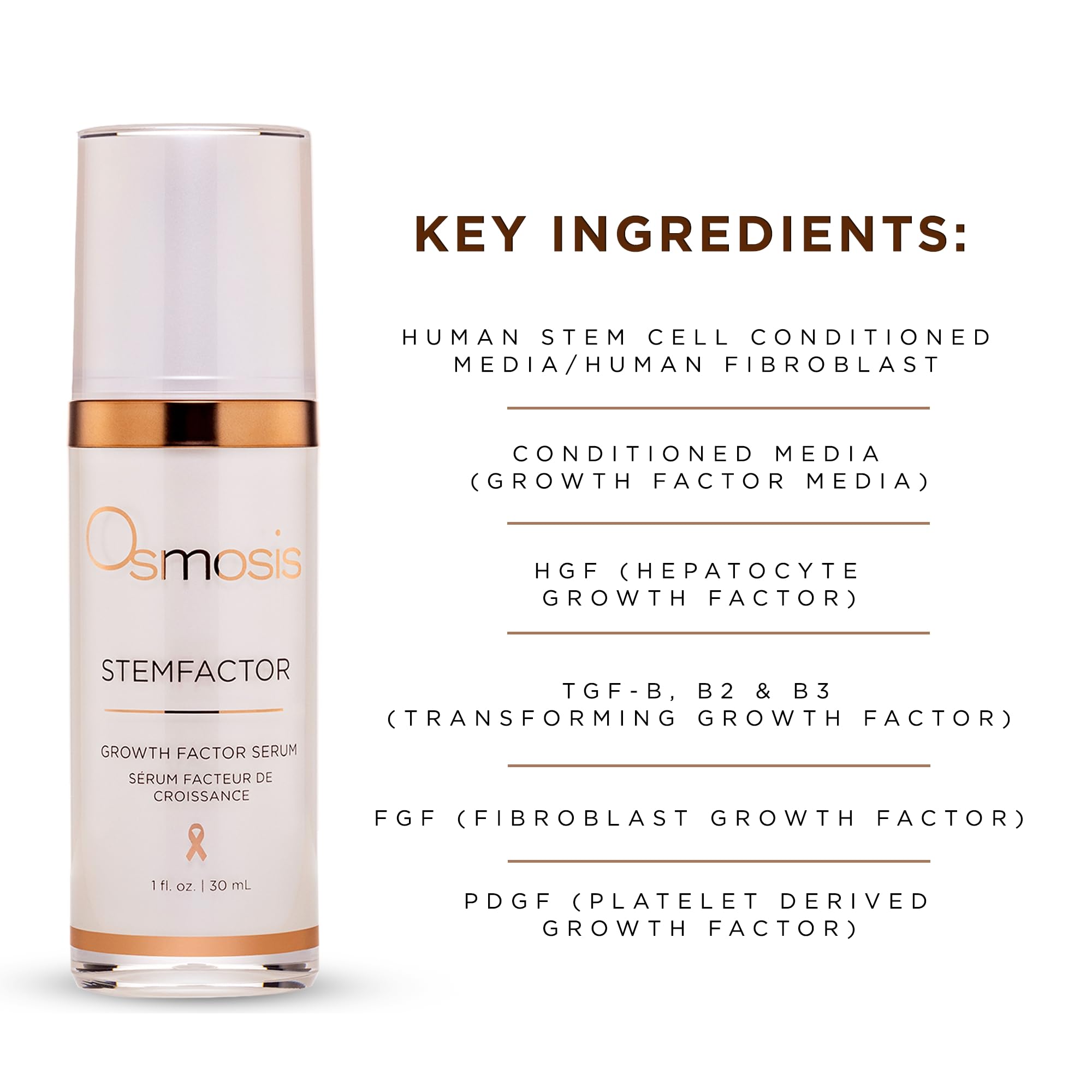 OSMOSIS StemFactor sérum visage emballage moderne, design élégant pour routine beauté.