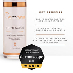 OSMOSIS StemFactor sérum visage emballage neuf, expérience utilisateur soignée.