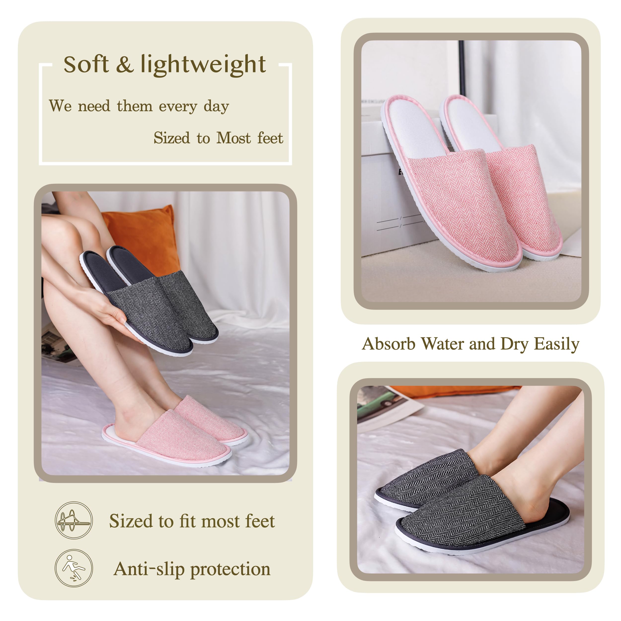 OSTADARRA chaussons spa emballage individuel pratique pour hôtels.