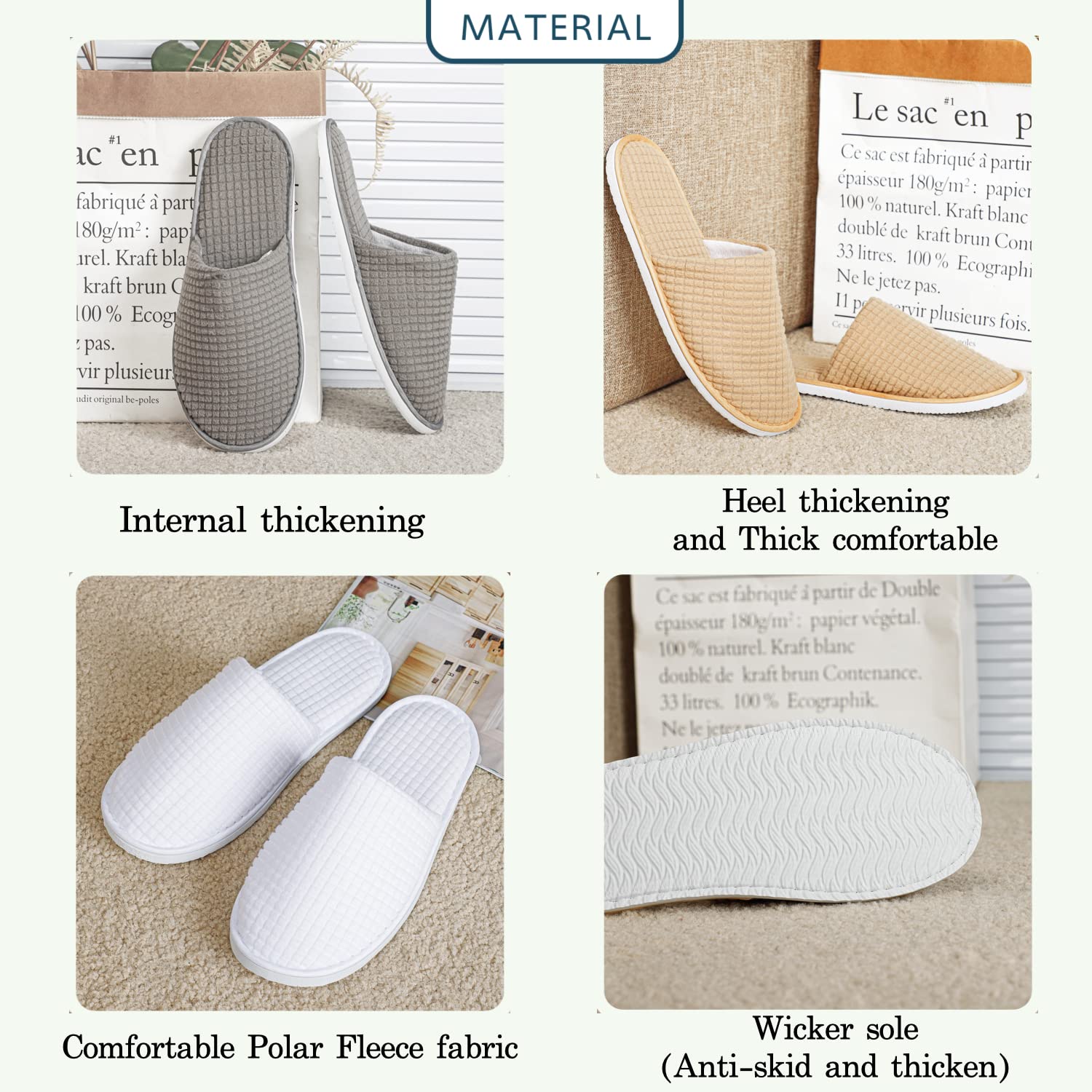 OSTADARRA chaussons emballage individuel, hygiène optimale pour lieux professionnels