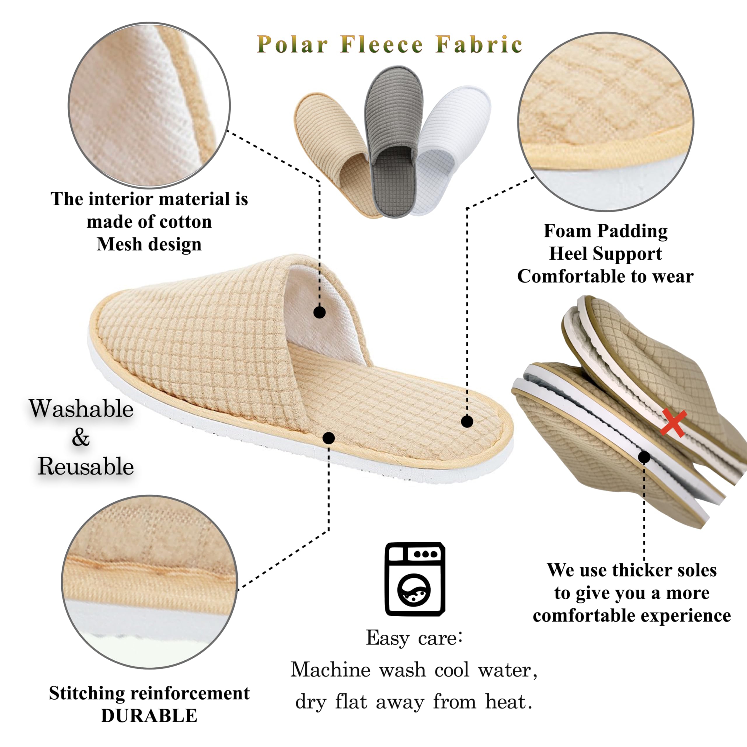 OSTADARRA chaussons polaire douce, chaleur agréable pour les pieds