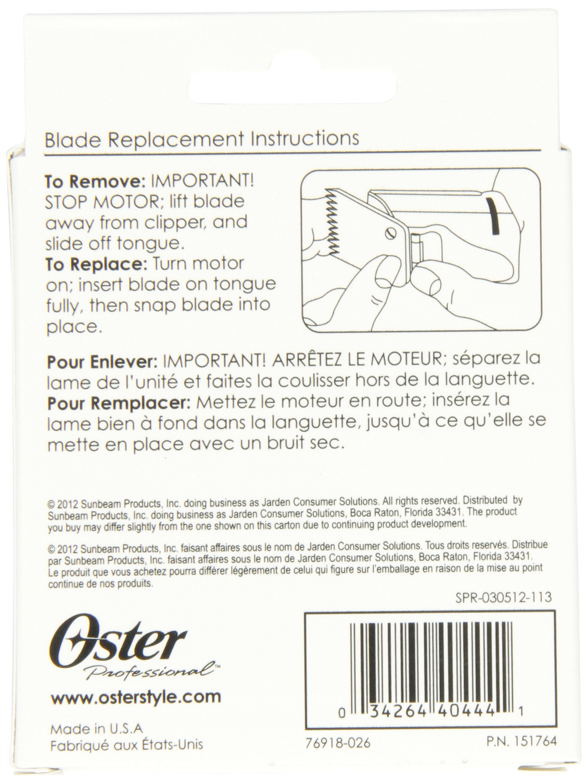 Lame Oster 000-050mm en utilisation professionnelle pour des résultats constants.