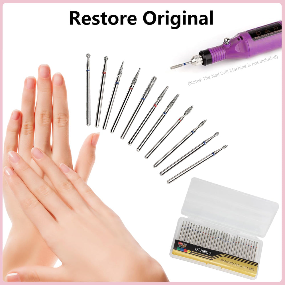 OTAMCO bit diamant forme pointe pour l'ongle, sculptage précis des contours.