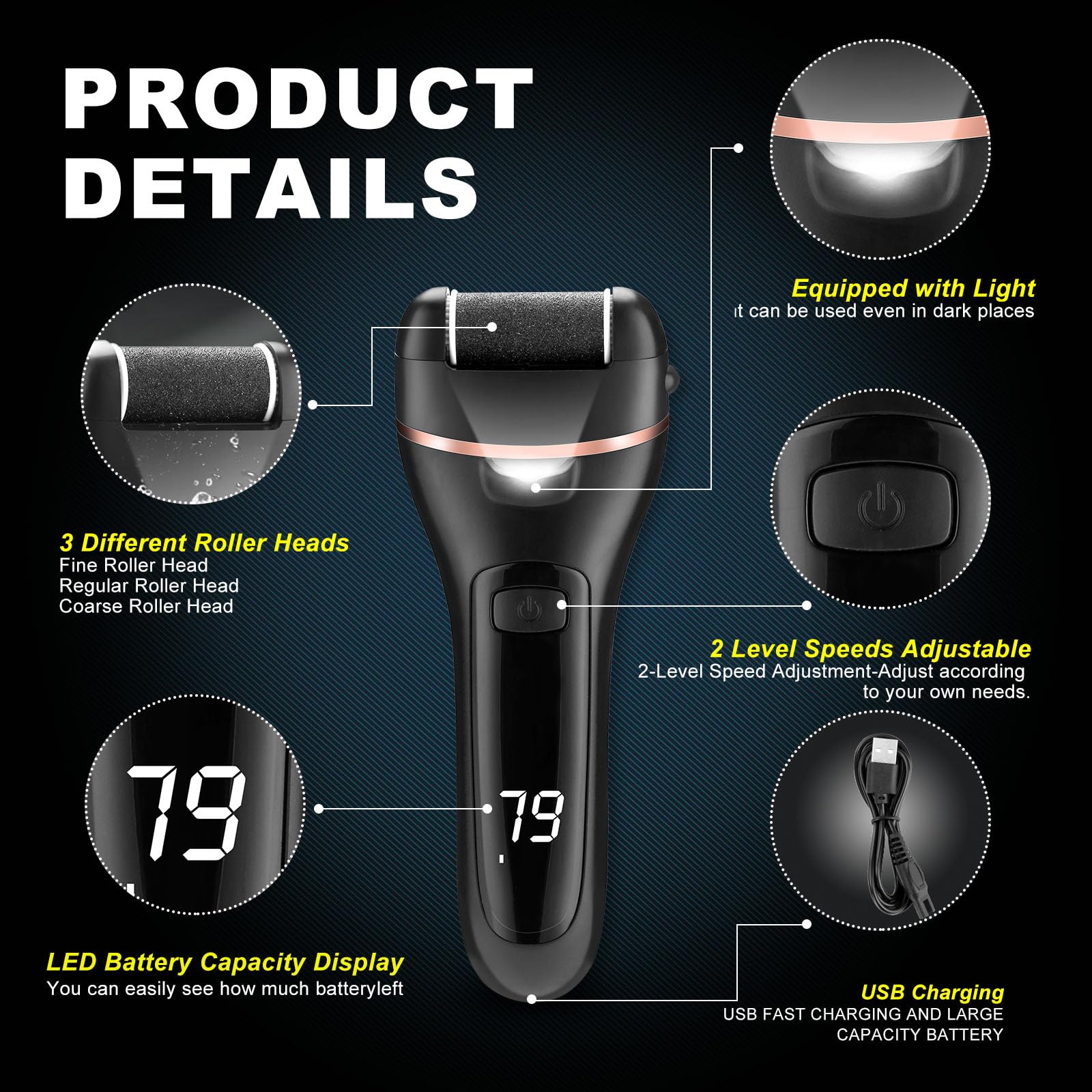 OTAZWA waterproof, rechargeable design ideal for bathroom use
