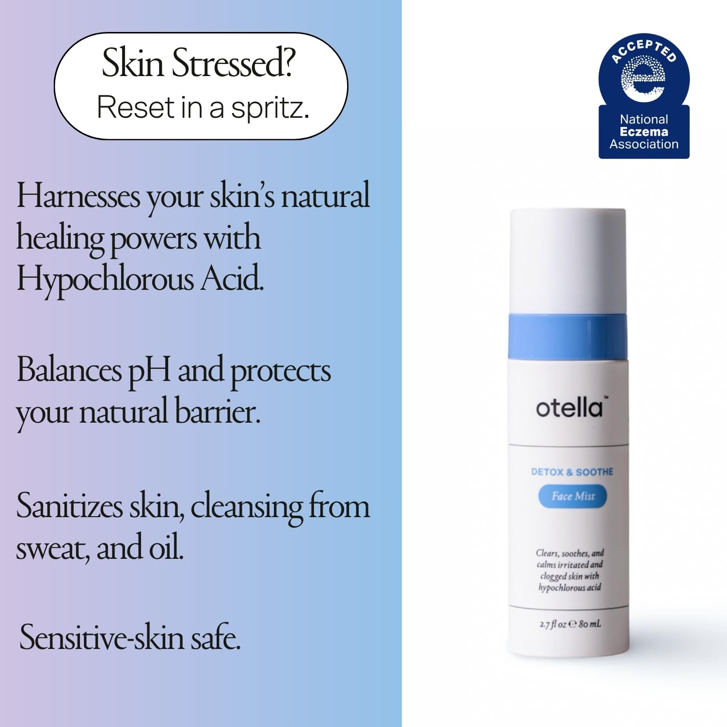 Otella Detox & Soothe réduit les rougeurs et irritations rapidement.
