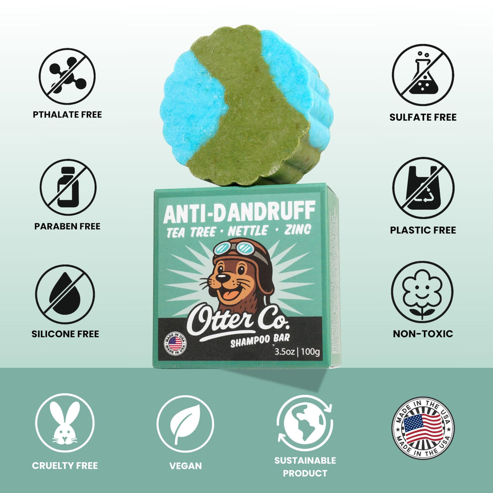 Otter Co barre-shampoing emballage compostable: réduction des déchets et voyage facile.