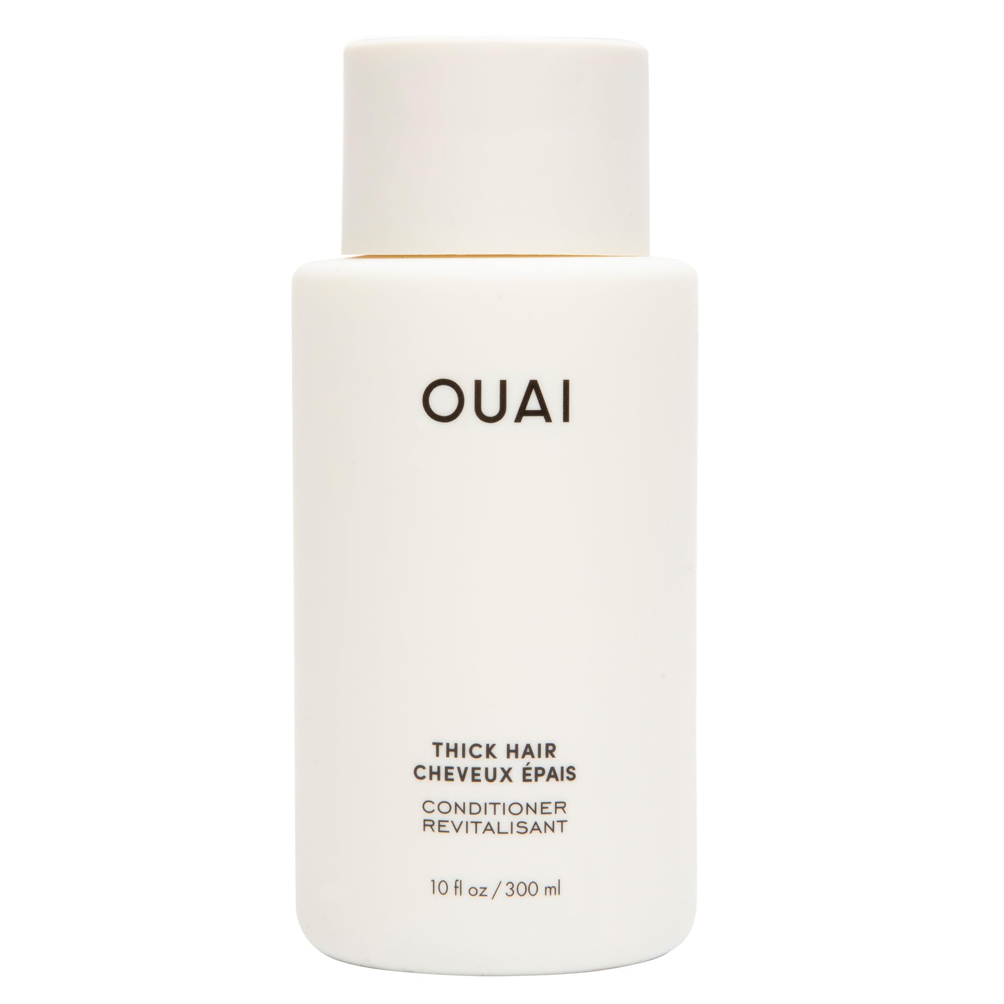 OUAI après-shampooing épais en bouteille, hydratation pour cheveux secs.