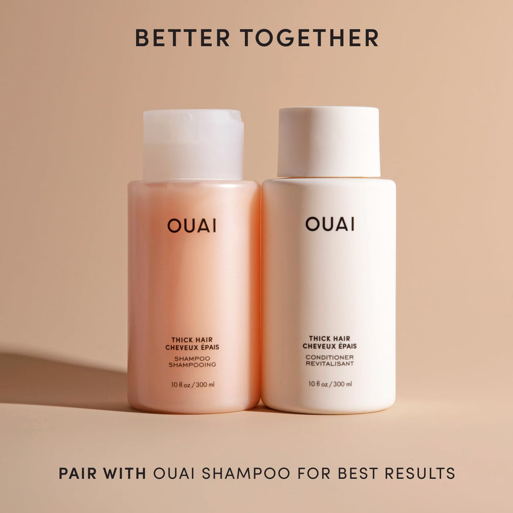 OUAI beurre de karité, texture nourrissante pour cheveux secs.