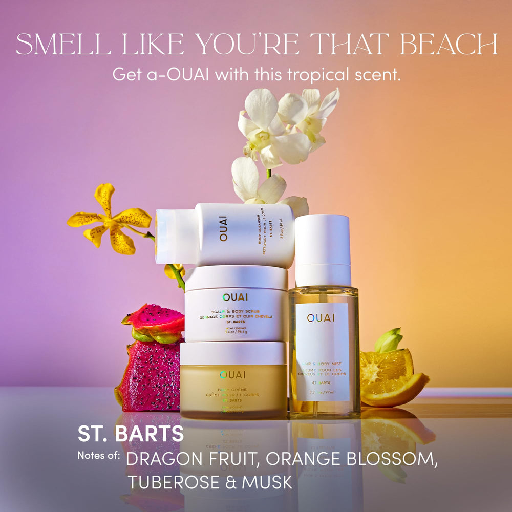 OUAI Body Crème St. Barts - texture fouettée visible pour peau douce