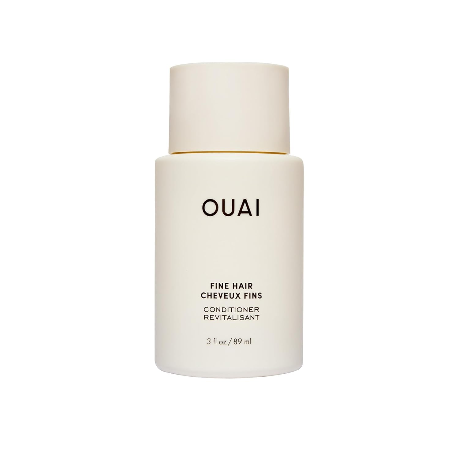 OUAI conditionneur pour cheveux fins en format voyage, soin léger et volumisant.