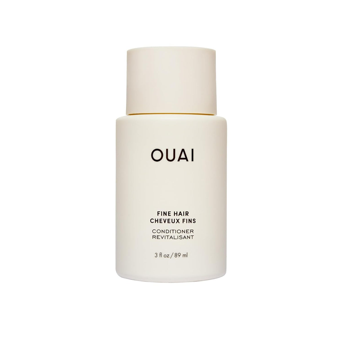 OUAI conditionneur pour cheveux fins en format voyage, soin léger et volumisant.