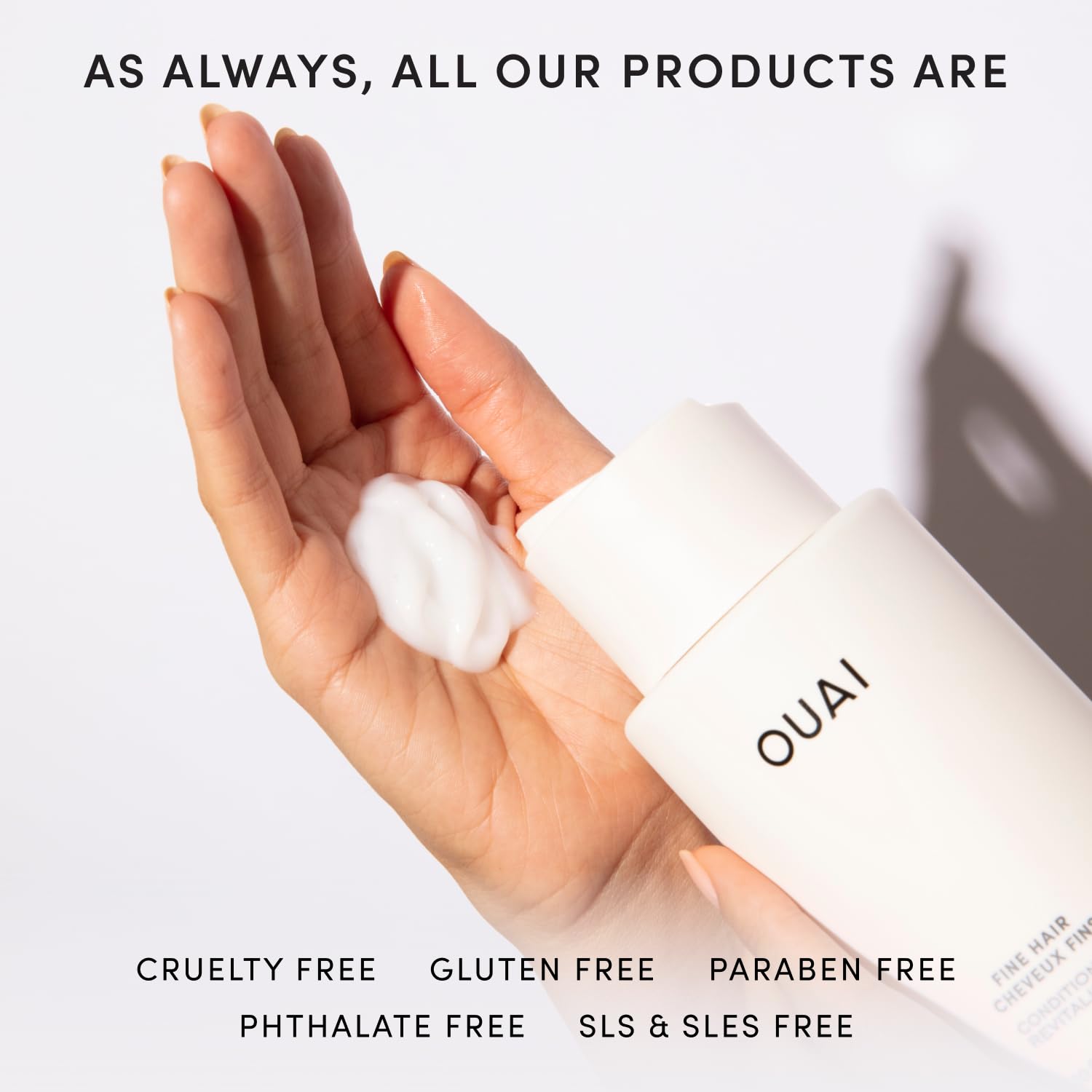 OUAI Conditionneur fins cheveux, contrôle des frisottis et définition des mèches.