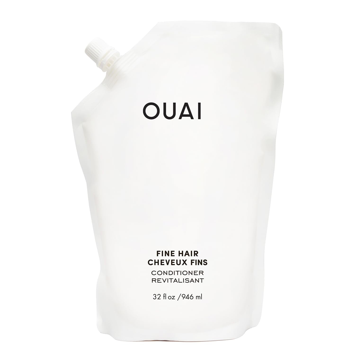 OUAI Conditionneur fins cheveux, bouteille de remplissage prête pour plus de volume.