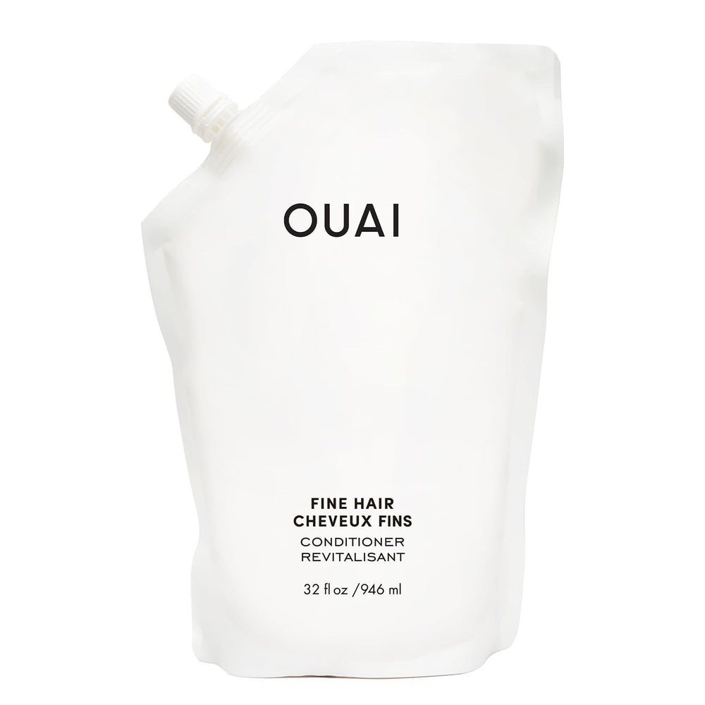 OUAI Conditionneur fins cheveux, bouteille de remplissage prête pour plus de volume.