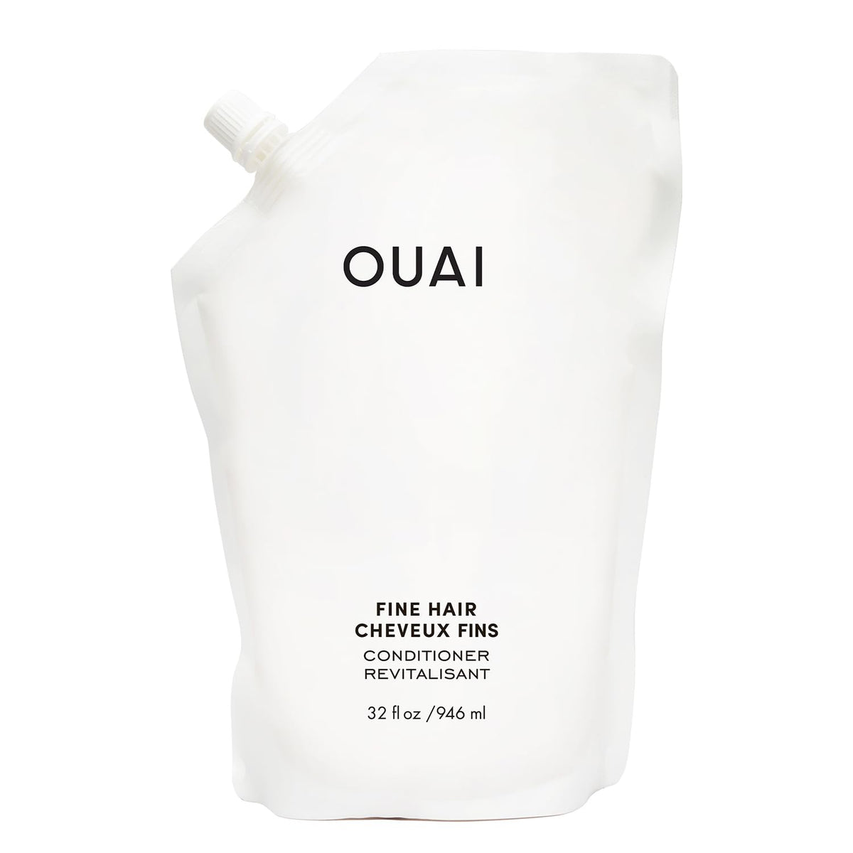 OUAI Conditionneur fins cheveux, bouteille de remplissage prête pour plus de volume.