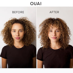 OUAI Curl Cream – texture lisse apportant brillance naturelle aux boucles.
