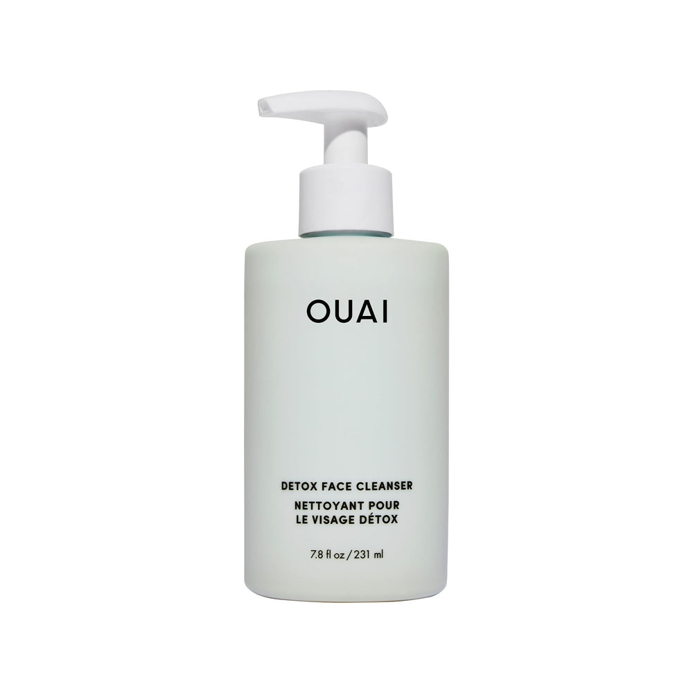 OUAI Detox-lavage-visage-bouteille: flacon élégant prêt pour votre routine quotidienne.