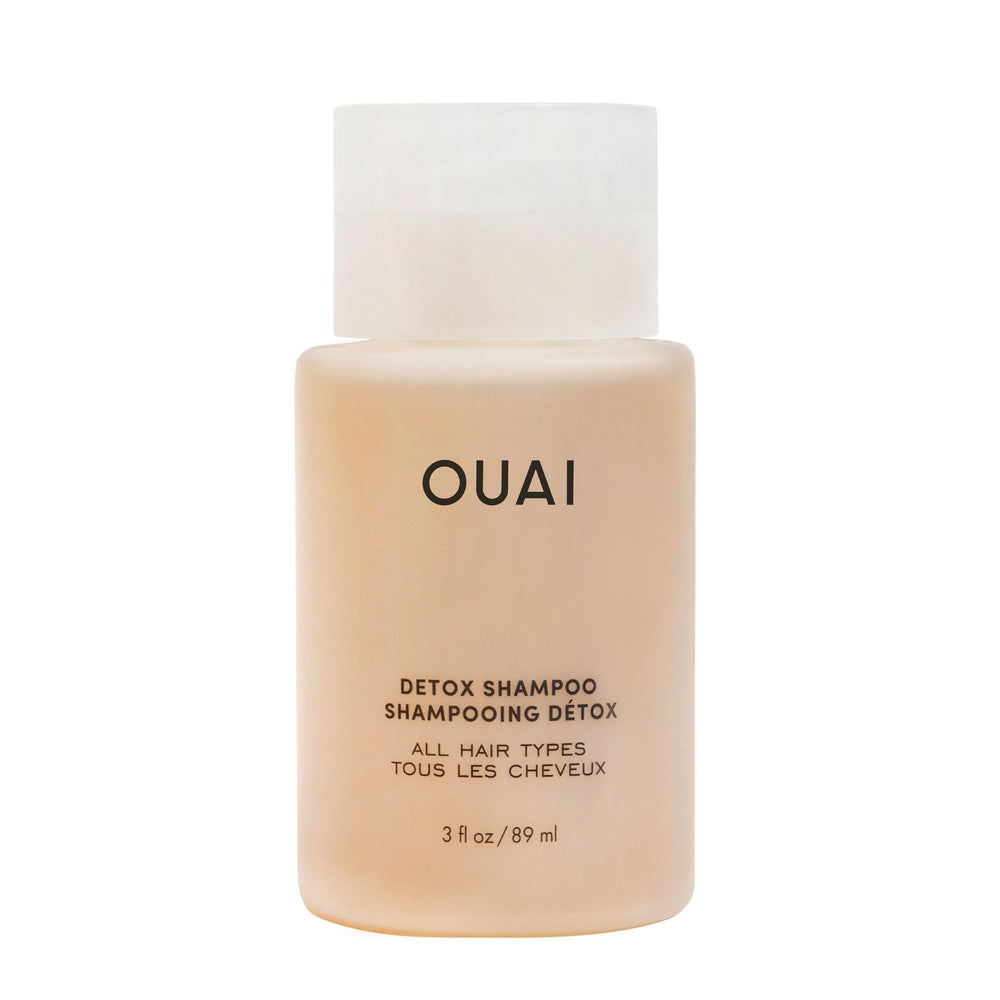 OUAI shampoing detox, bouteille voyage de 90 ml, pour un nettoyage en profondeur lors de vos déplacements.
