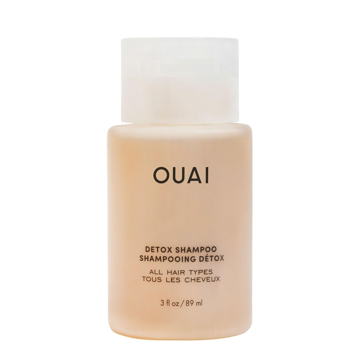 OUAI shampoing detox, bouteille voyage de 90 ml, pour un nettoyage en profondeur lors de vos déplacements.